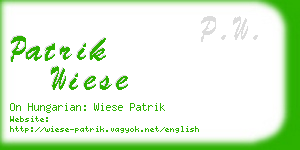 patrik wiese business card